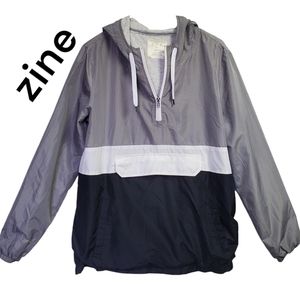 💙 Zine Women's  Pull-Over Windbreaker Lightweight Jacket Size L